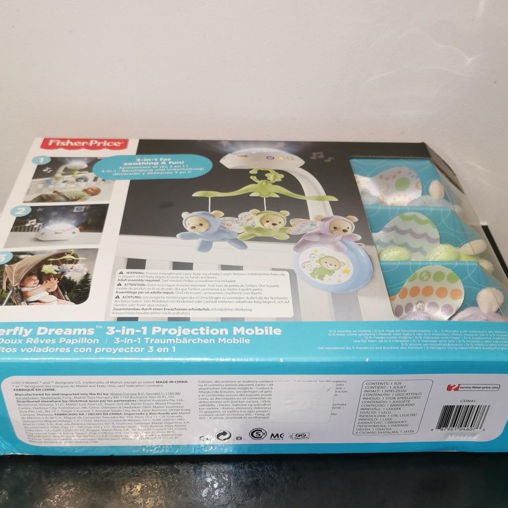 Fisher Price Cot Mobile Light Projection NEW in B27 Birmingham for £25.