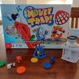Classic Mousetrap game for 2- 4 players aged 6+. Adult assembly required. Please note that this game contains x2 latex rubber bands.