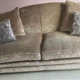 DFS green corner sofa, armchair and footrest with storage in Newport Isle  of Wight - Sold