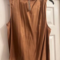 Brand new with tag river island brown shimmer open back top size 12
