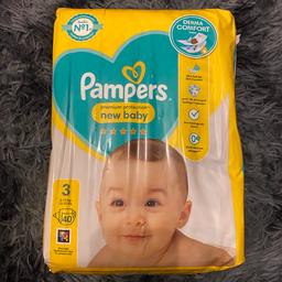 Brand new
Un opened
40 nappies in pack 
Pampers
Collection B8