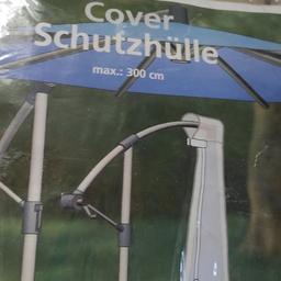 eine Schutzhülle/ Cover für Sonnenschirm.

Maße: 300 cm