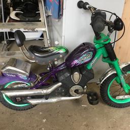 A very nice kids bike motorcycle style in great condition great Christmas present would suit a 3 to 5 year old