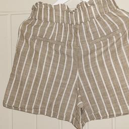 Linen shorts from Tomlinson's Dulwich Village. Easy elastic pull on waist. Fashionable Summer stripes. Smart but casual. Size 34 from ICHI