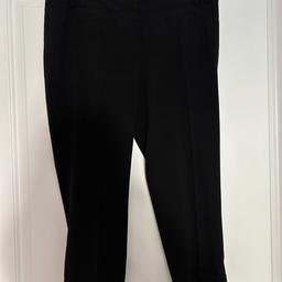Ladies Black Papaya(matalan) Trousers with turnups size 14/S excellent condition £2 no offers thank you