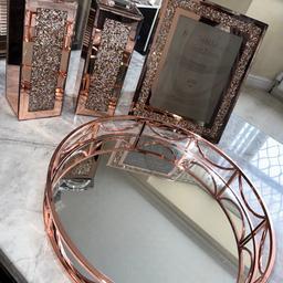 Rose gold decor bundle available or items can be sold separately. Purchased 3 months ago. Collection & delivery available