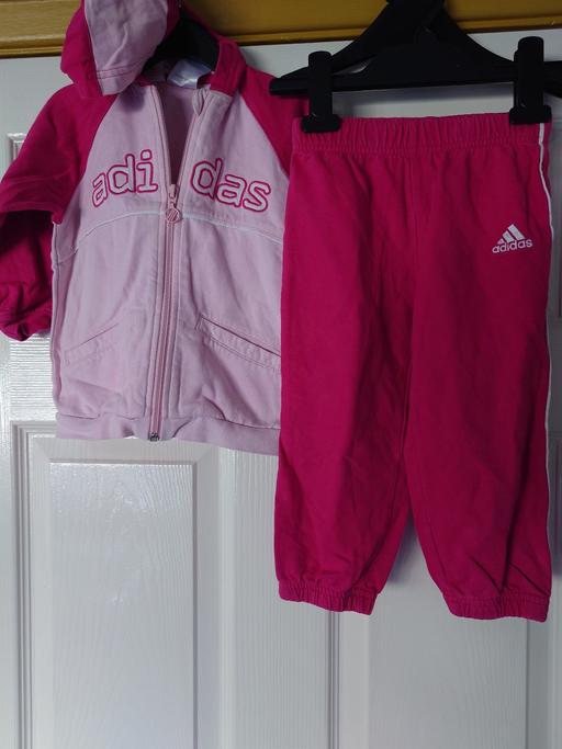 Buy & Sell Leicestershire Charnwood - Photos for Girls pink Adidas tracksuit size 1-2 years