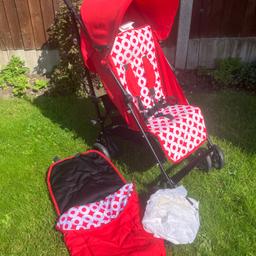 💥💥 £45 NO OFFERS 💥💥

BRAND NEW stroller 

With
Original raincover (obviously new)
Footmuff (obviously new)
Chest pads

Suitable from 6 months to 15kg 
Reclines
5 point harness
Shopping basket
Hood (slight mark from storage, doesn’t affect use)
Adjustable calf rest 
Lightweight
Brakes
Front swivel and lockable wheels 

In immaculate condition as it’s BRAND NEW. There is a slight mark on the hood from storage but does NOT affect the use 

Has still been cleaned and ready to use straight away 

COLLECTION ONLY FROM BRADFORD BD5 

LOCAL Delivery Only For FUEL COSTS 

NO POSTAGE

Cash only. No swaps. No offers. No timewasters. Sold as seen