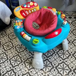 Play Seat- chair swivels round. Handy little chair. I used it in the bathroom when getting ready. Boys would sit and play. 

Pick up only Enfield EN3