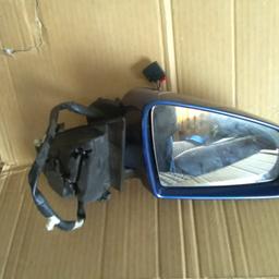 Audi A3 drivers side electric mirror metallic blue fits upto 2012 check plug if same as yours