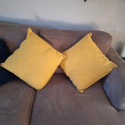 mustard yellow cushions x 2 
collection wednesbury