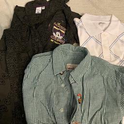 3 Hemden: Disney, Lacoste und Trachtenhemd