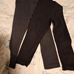 2 pairs of leggings 1 black 1 black&gray from NEXT 