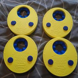 Zoggs Float Discs offer children complete freedom of movement in the water. They are lightweight and comfortable to wear with blue inner pieces which allow for a variety of arm sizes
£12
no offers 
please see my other items for sale