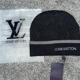 LOUIS VUITTON LV Beanie Hat Petit Damier Grey - Brand New £40.00 - PicClick  UK