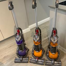 Dc24 light compact vacuums with tools , cleaned and serviced , new parts where req 
Great vacs 
Can deliver dep where for fuel £58 each 
Also have other ball models 
And dc14 with tools £50 each