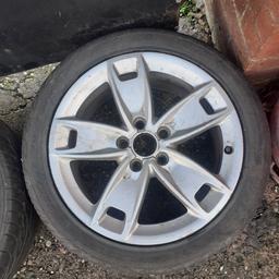 audi A3 alloys all in good condition 2x with tyres and 2× I used tyres off 225/45 zr17 centre caps missing no offers full set no cracks or buckles