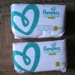 Pampers Premium Protection No. 2 (86)
3-6kg mini 
Two packs 2X43
Local collection preferred or can be posted out for extra costs.