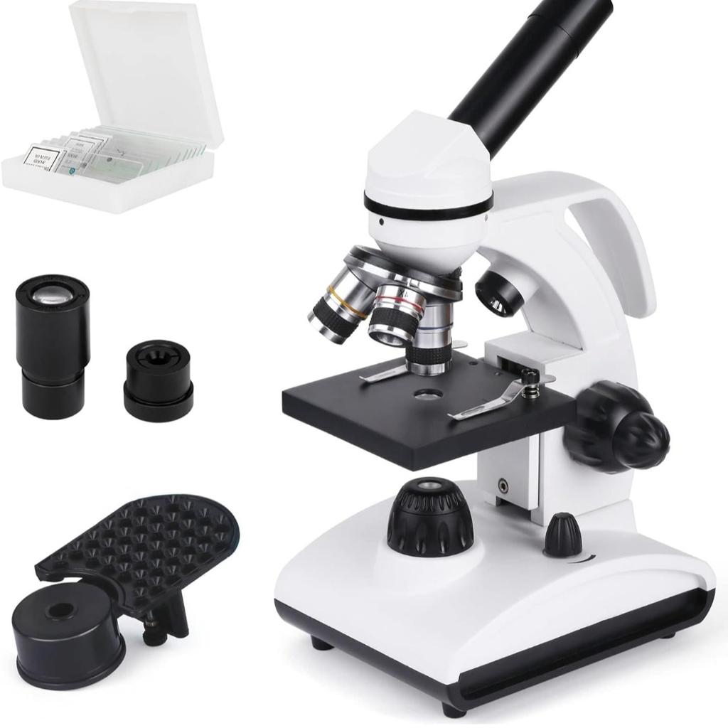 Mikroskop Set 40X-1000X Kinder Mikroskop mit 5 Exemplare und 5 Blanko, Auflicht-Mikroskop mit LED - Beleuchtung Junior Mikroskop mit Smartphonehalter für Kinder Studenten Anfänger und Erwachsene

Privatverkauf, kein Umtausch oder Rückgaberecht, keine Garantie und Gewährleistung!!!