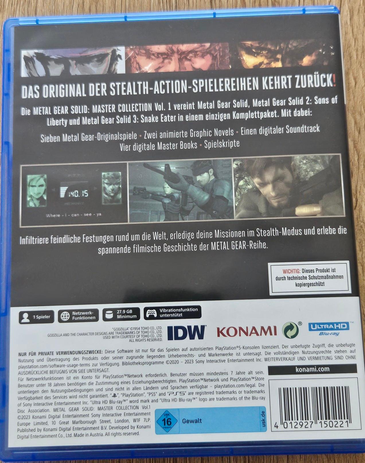 Metal Gear Solid1 Master collection in 6060 Hall in Tirol für 40,00