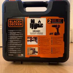 BLACK+DECKER 18 V Cordless 2-Gear Combi Hammer Drill Power Tool with Kitbox, 1.5 Ah Lithium-Ion, BCD700S1K-GB. The item has never been use and it is in perfect working condition. Brand New item.