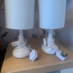 2 lovely cream lamps
