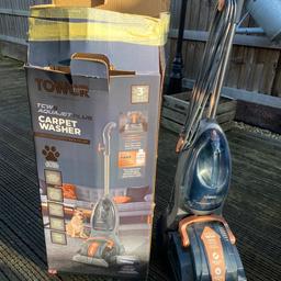 TOWER CARPET WASHER, ONLY USED FEW TIMES,  IN BOX, NO CARPET SHAMPOO WITH IT 
COLLECTION ONLY