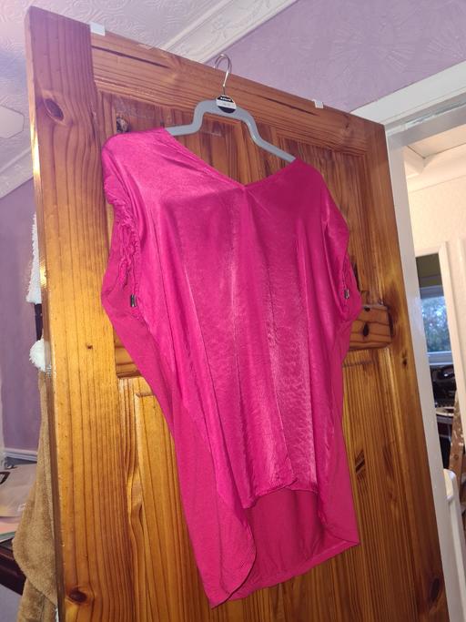 Buy & Sell Nottinghamshire Mansfield - Photos for F & F pink beaded sleeve blouse size 16 worn