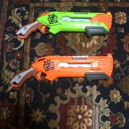 2 nerf shotguns bullets not included good condition and working