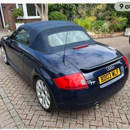 Audi TT 1.8 petrol convertible MK1 Quattro Turbo 180 bhp-6 speed ULEZ compliant. Midnight  blue-very rare baseball stitch interior-only a handful ever made-a very expensive option. 12 months MOT-Service history. New tyres & crank sensor. Tastefully lowered for superb handling. Always reliable. Great condition. Two keys. Inexpensive appreciating classic. Kenwood ‘hands free’ Bluetooth stereo. £2875 Ono-Surrey 07764 681373