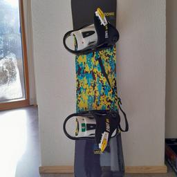 Snowboard All Mountain Freestyle Endzone 120 cm mit Bindung Faky 300 Kinder Größe S.