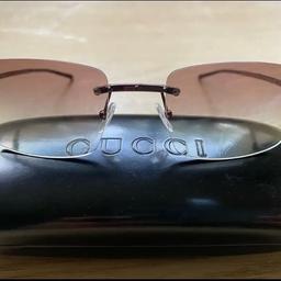 Womens Antique Pink Genuine Gucci Sunglasses.
Bought in Italy. Very good condition. See pic of
'arm' to view size. Collection Only from London
N12. Cash Only. Great Xmas Pressie!