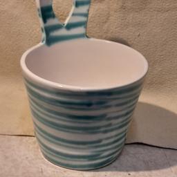 Vintage Gmundner Keramik Blumentopf Geflämmt! Ohne Gebrauchspuren! Höhe 24 mit Griff und 18 cm Durchmesser!