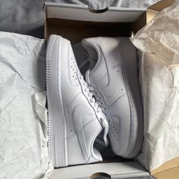 Brand new white airforce 1 in excellent condition.

Selling because they are the wrong size.
