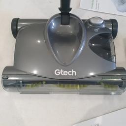 Gtech SW22 Cordless Power Sweeper Silvergrey - rechargeable Lithium-ion battery. RRP: £99.99

The unit is new, unused but the box has been opened.

Glide across carpets, hard floors, and upholstery with ourlightweight floor sweeper and enjoy up to 2 hours of cordless cleaning*. Then,when you're finished, simply fold down the adjustable, telescopic handle andremove the duster for easy storage. Light work... Experience super lightweight cleaning with our battery poweredsweeper, weighing just 1.4kg. The steering system allows you to manoeuvrearound your rooms, while the low-profile handle lets you reach underneathfurniture with ease†.Built for quickclean-ups. "We upgraded our best-sellingcarpet sweeper with lithium-ion technology to enhance its performance evenfurther. It provides two hours of runtime and recharges in just three hours,ready to go when you need it next" Powered by innovation... Our rechargeable floor and carpet sweeper takes the hard workout of cleaning. With a 7.4V motor