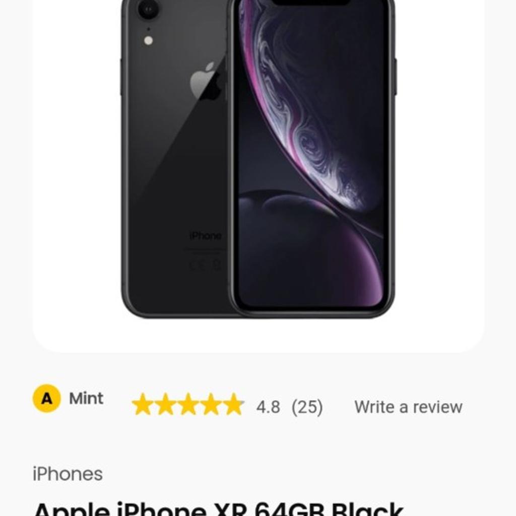 IPHONE XR
UNLOCK
Internal 64GB 3GB RAM
OS iOS 17.1
Chipset	Apple A12 Bionic
CPU Hexa-core (2x2.5 GHz Vortex + 4x1.6 GHz Tempest)
GPU Apple GPU (4-core graphics)
Bluetooth 5.0
Sensors	Face ID, accelerometer, gyro, proximity, compass, barometer
Charging Wireless (Qi)/ Li-Ion 2942 mAh/ 15W wired/ PD2.0/ 50% in 30 min (advertised)
ok
Details: Category A brand new no signs of use, the smartphone is complete with a tough protective case and impact-protective tempered glass.