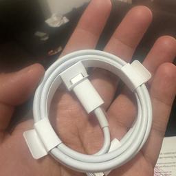 Apple usb-c to lightening cable compatible with iphone 14 and under.

Collection only or next day delivery for £7.50.
E14

No returns no offers.