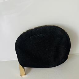 Dimensions are 5cm height x 10cm width. This coin purse comes in a velvet black finish. Can be opened using the gold zip. It is an authentic item purchased around a year ago. Still in perfect condition as it has been hardly used.