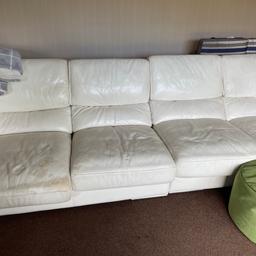 Leather sofa in good condition, can be used as a corner sofa or just as normal sofa open to reasonable offers slight mark on it just needs a clean