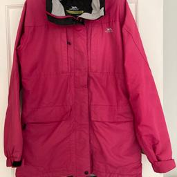 Ladies Trespass jacket with detachable hood - size Med - good used condition