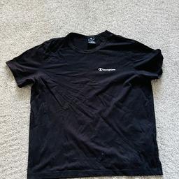 This tee is a size large. It has a plain design which many people like. Good quality tee with the material that was used and extremely lightweight. Comes from a pet and smoke free home. Open to reasonable offers on this item.