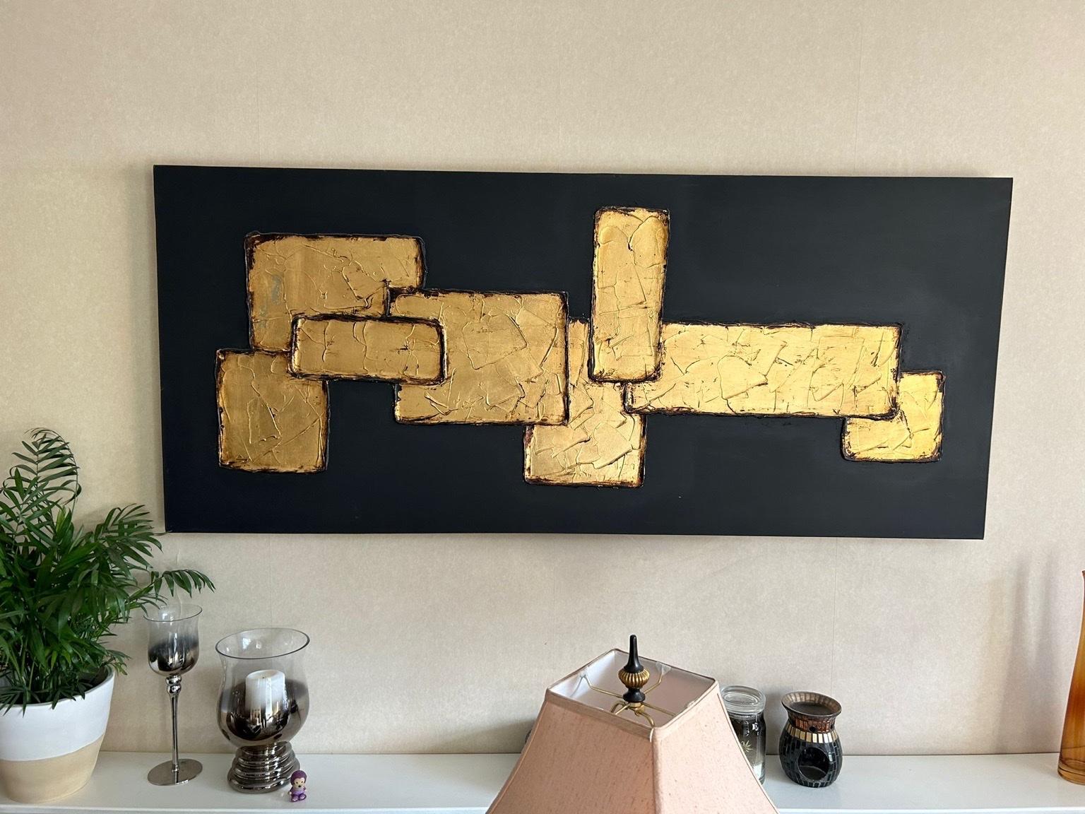 Canvas Black and gold abstract wall canvas in DY6 Dudley für 10,00