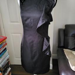 Black cocktail dress with ruffles from Oasis in size 10