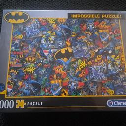Brand New Sealed Clementoni 1000 Piece Puzzle Batman
Impossible Puzzle
Clementoni
1000 piece jigsaw Puzzle
DC Batman