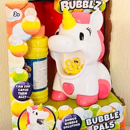 New Unicorn bubble toy comes with bubble solution

Watch the unicorn blow the bubbles and watch your little one try and catch them

Collection Elm Park