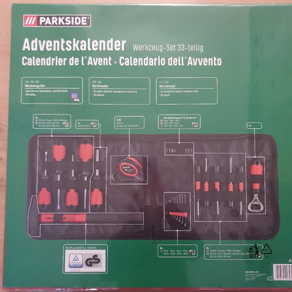 Parkside Werkzeug Adventskalender 33tlg, NEU Shpock DE für 67269 | in 25,00 € Verkauf zum Grünstadt