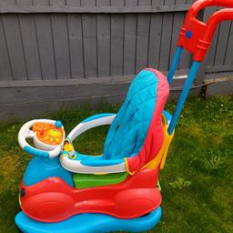 Mothercare 3in1, can be a rocker, push along or self propelled. good condition with a couple of minor scratches.