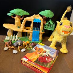 Lion King toy bundle.
Playset with figures, book and Simba teddy.
From a pet free and smoke free home.