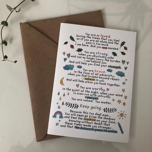 Classes Gloucestershire South Gloucestershire - Photos for Card Mental health gift depression anxiety