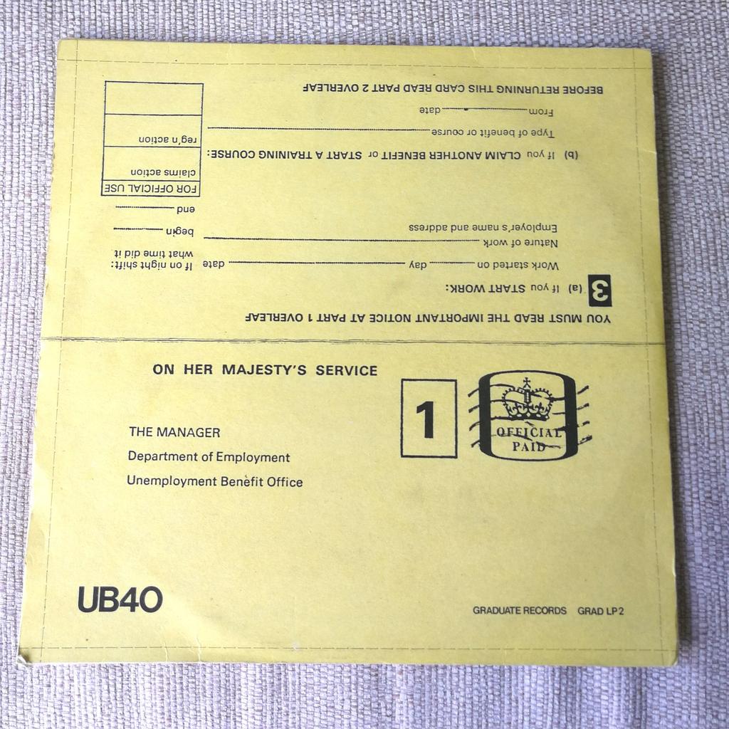 UB40 Signing Off. 1980 UK limited edition 10-track LP with a bonus 3-track 12" including Madam Medusa, Reefer Madness and a version of Billie Holiday's Strange Fruit, complete with individual credit inners, benefit form design picture sleeve. A great addition to anybody's record collection. Collection only.